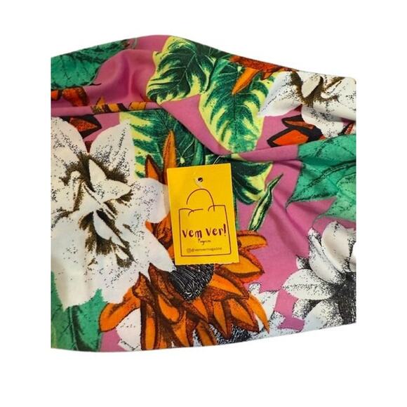 From Brazil – Vem Ver! Tropical Print Midi Dress – NWT – Size 12 (Brazil GG) - Picture 5 of 5